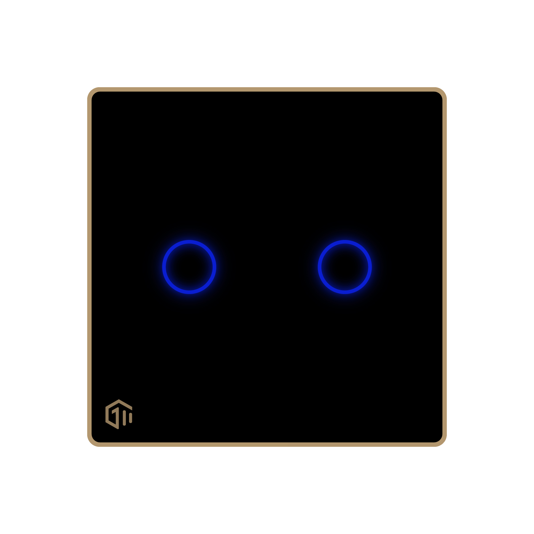 دو پل روشنایی کلید روشنایی لمسی گریفین با فریم آلومینیوم و طراحی مدرن