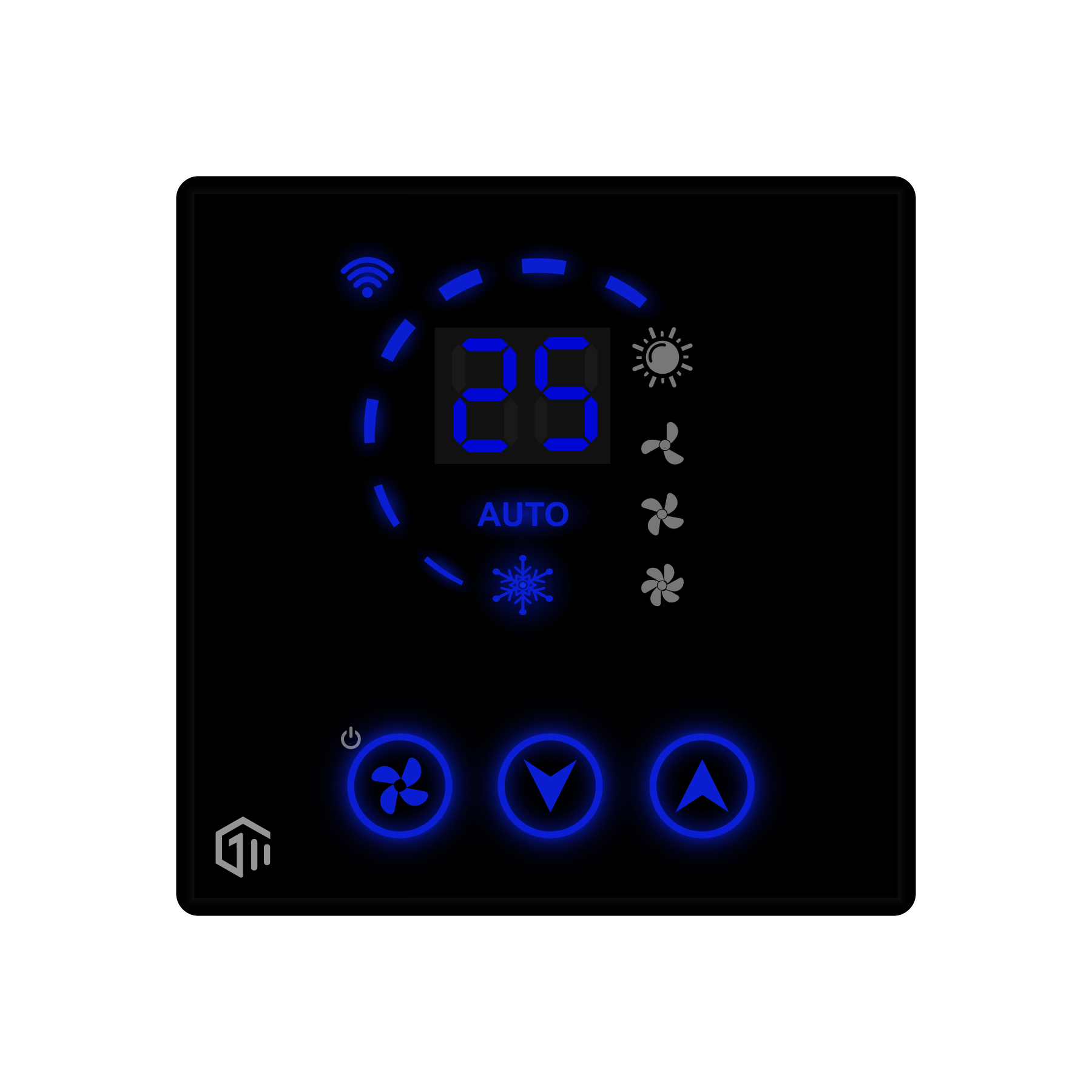 thermo-01 ترموستات لمسی هوشمند گریفین برای کنترل دما و تهویه مطبوع