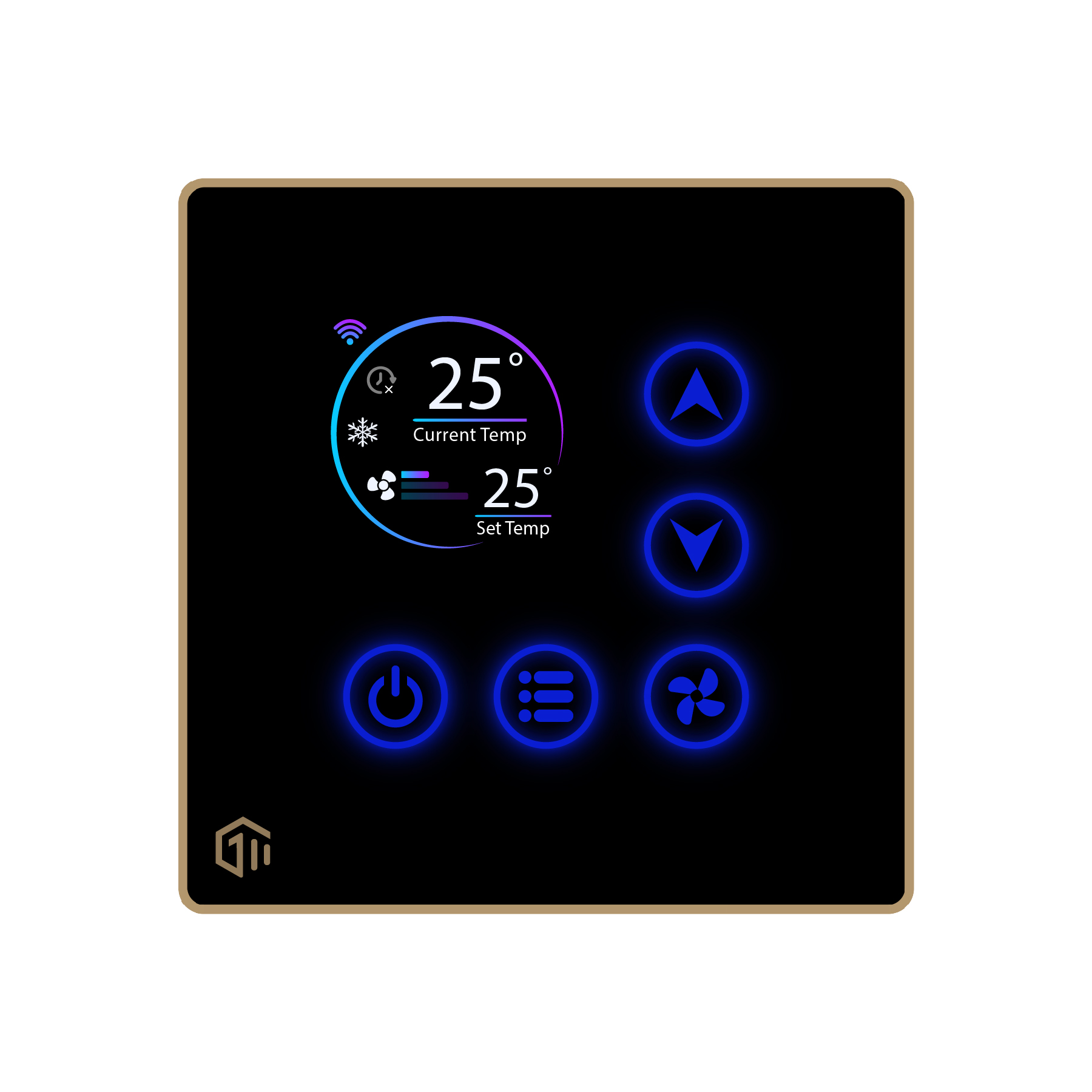thermo-06 ترموستات لمسی هوشمند گریفین با نمایشگر برای کنترل دما و تهویه مطبوع